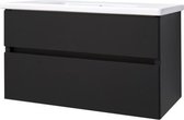 Best Design Quick Black Greeploos meubel onderkast en wastafel 100 cm mat zwart