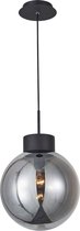 BRILLIANT lamp Astro hanglamp 30cm zwart / rookglas | 1x A60, E27, 60W, geschikt voor standaardlampen (niet inbegrepen) | Schaal A ++ tot E | In hoogte verstelbaar / kabel inkortba