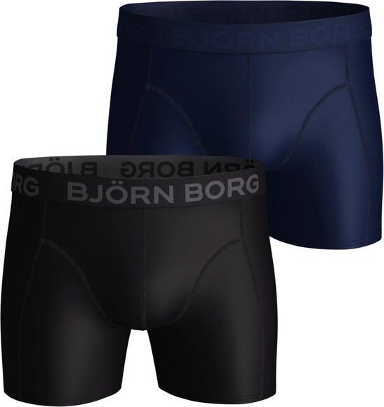 Björn Borg Microfiber boxers - 2-pack blauw en zwart - Maat: XXL | bol.com