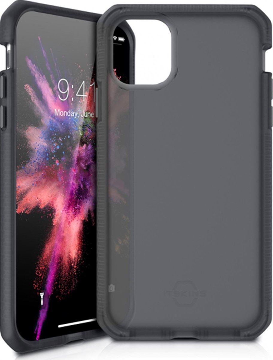 Itskins Supreme Frost Cover Voor Iphone 11 Pro Level 3 Bescherming Grijs Zwart Bol Com