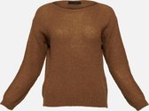 LOLALIZA Trui met lurex - Taupe - Maat L