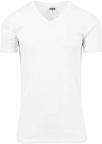Urban Classics Heren Tshirt -XL- Basic V-Neck Wit