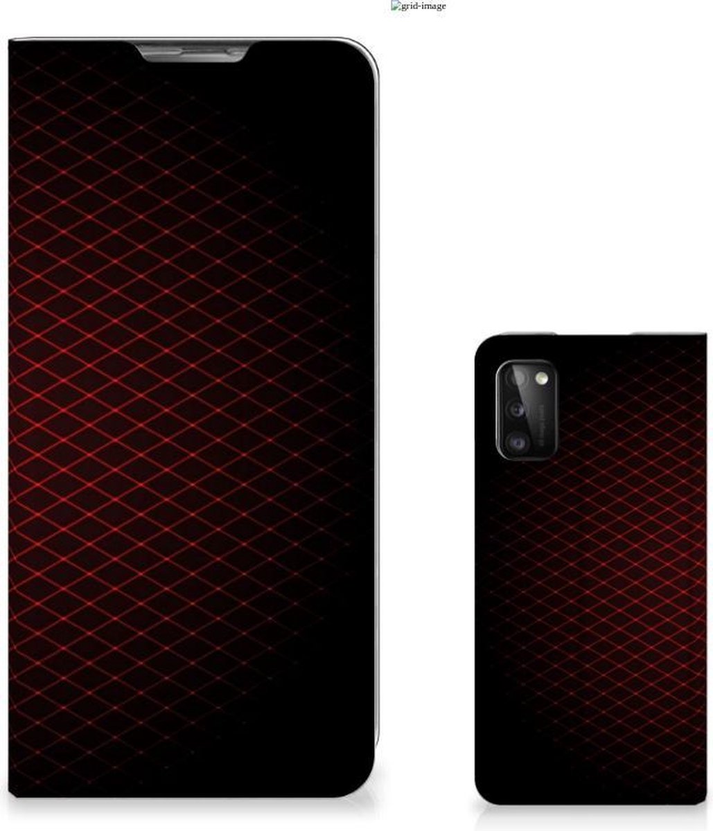 Samsung Galaxy A41 Hoesje met Magneet Geruit Rood