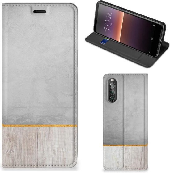 Idool Portaal atleet Magnet Case Cadeau voor Vader Sony Xperia 10 II Smartphone Hoesje Wood  Beton | bol.com