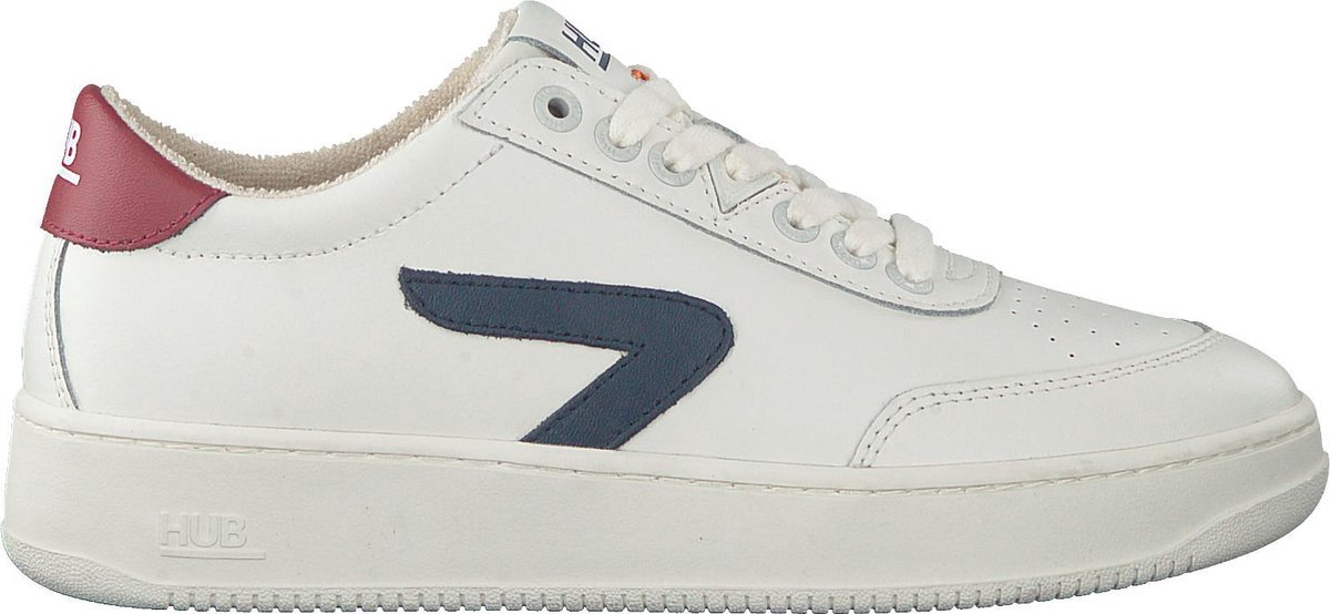 HUB Baseline-w Lage sneakers - Leren Sneaker - Dames - Wit - Maat 38 |  bol.com