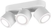 LED Plafondspot - Trion Tarus - 12W - Warm Wit 3000K - 3-lichts - Rond - Mat Wit - Aluminium - BES LED