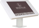 Tablet tafelhouder Fino S voor tablets tussen 7 en 8 inch – wit – homebutton & camera bedekt