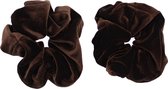 Zac's Alter Ego Haar scrunchie Luxury velvet Bruin