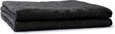 Bol.com LINNICK Pure Handdoeken Set - Douchelaken - 100% Katoen - Black - 70x140cm- Per 2 Stuks aanbieding
