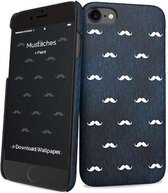 i-Paint cover Mustaches - blauw - voor iPhone 7/8