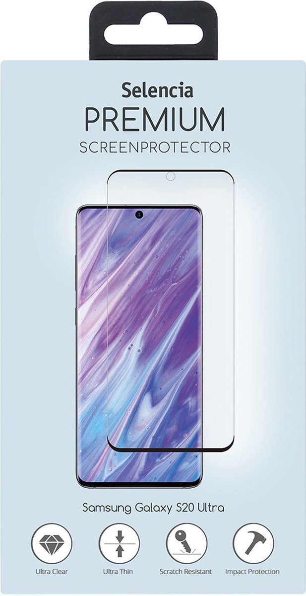 Protection d'écran en verre trempé Selencia Premium pour Samsung Galaxy S20  Ultra - Noir