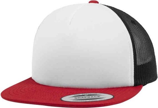 Flexfit - Foam Trucker with White Front red/wht/blk one size Trucker pet - Rood