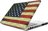 Enkay Retro US Vlag patroon Frosted Hard Plastic beschermings hoesje voor Macbook Pro 13.3 inch