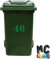 Kliko Sticker / Vuilnisbak Sticker - Nummer 46 - 15,7 x 25 - Groen