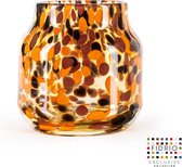 Design vaas Bloom - Fidrio Havanna - glas, mondgeblazen - hoogte 15 cm