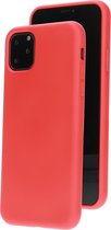 Mobiparts Siliconen Cover Case Apple iPhone 11 Pro Max Scarlet Rood hoesje