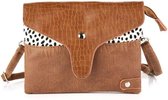 Tas Croco look en Cheetah print | Bruin