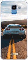 Samsung Galaxy J6 (2018) Hoesje Transparant TPU Case - Silver Sports Car #ffffff