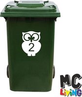 Kliko Sticker / Vuilnisbak Sticker - Nummer 2 - 17 x 22 - Wit