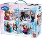 Disney Frozen Puzzel - 4-in-1 koffer - 12, 16, 20 & 24 stukjes