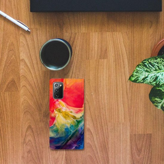 Coque Stand Samsung Galaxy Note20 Smart Cover Aquarelle Foncé