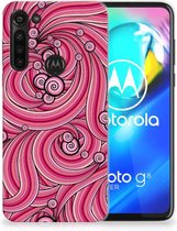 Back Case TPU Siliconen Hoesje Motorola Moto G8 Power Smartphone hoesje Swirl Pink