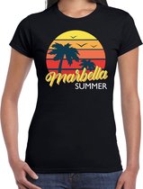 Marbella zomer t-shirt / shirt Marbella summer voor dames - zwart - Marbella beach party outfit / vakantie kleding /  strandfeest shirt S