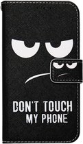 ADEL Kunstleren Book Case Portemonnee Pasjes Hoesje Geschikt voor Huawei P10 Plus - Don't Touch My Phone