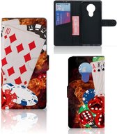 GSM Hoesje Nokia 5.3 Wallet Book Case Personaliseren Casino