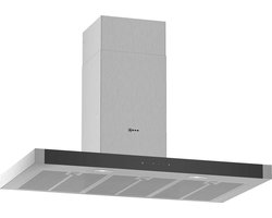 decoratieve wandkap 90cm 65db 710m3 / h roestvrij staal - neff - d95bhm4n0