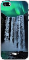 iPhone SE (2016) Hoesje Transparant TPU Case - Waterfall Polar Lights #ffffff