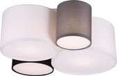 LED Plafondlamp - Plafondverlichting - Trion Hotia - E27 Fitting - 4-lichts - Rond - Meerkleurig - Aluminium - BSE