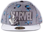 Marvel - Logo All Over Print Snapback Pet - Grijs