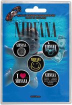 Nirvana Badge/button Nevermind Set van 5 Multicolours