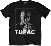 Tupac Heren Tshirt -L- Praying Zwart