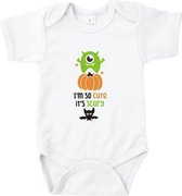 Rompertjes baby met tekst - I'm so cute it's scary - Romper wit - Maat 50/56