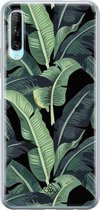 Huawei P Smart Pro hoesje siliconen - Palmbladeren Bali | Huawei P Smart Pro case | blauw | TPU backcover transparant