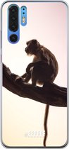Huawei P30 Pro Hoesje Transparant TPU Case - Macaque #ffffff