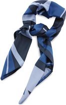 We Love Ties - Sjaal patroon denimblauw wit