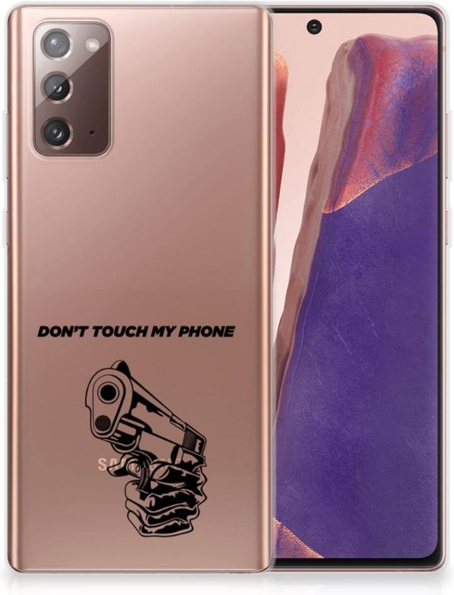 Samsung Note 20 Silicone-hoesje Gun Don't Touch My Phone