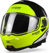 Nolan N100-5 Plus Distinctive 28 Glossy Black Yellow White Systeemhelm - Motorhelm - Maat S