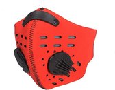 Zuurstofmasker voor op de Fiets of Motor met Ventiel -  Motor Masker, Ski Masker, Sport zuurstofmasker - Rood