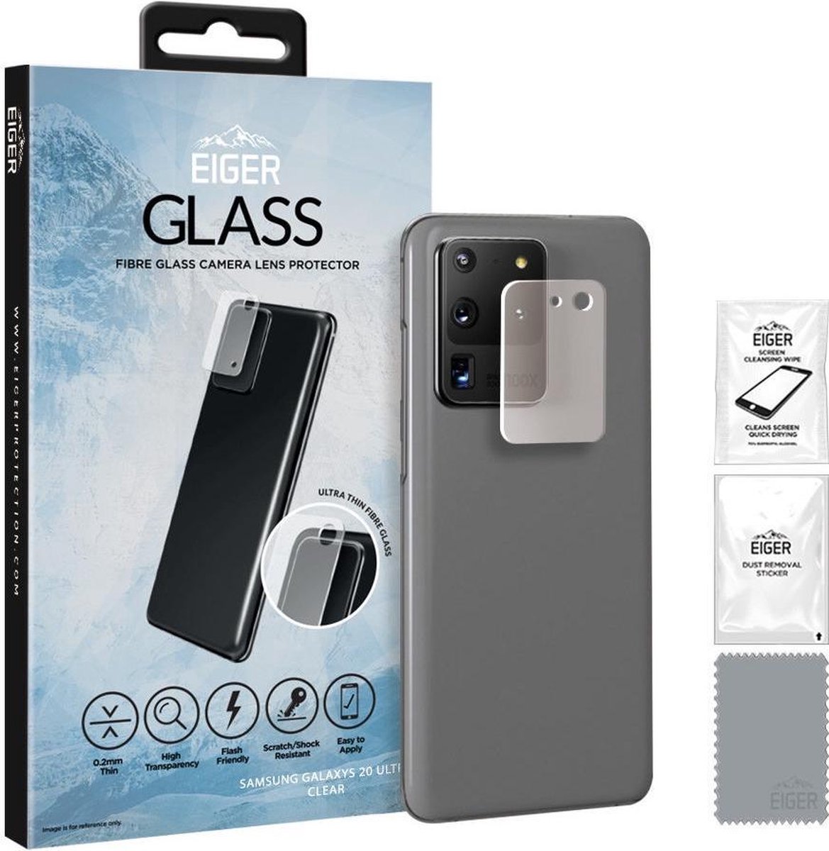 Eiger Samsung Galaxy S20 Ultra Camera Protector Tempered Glass 2.5D