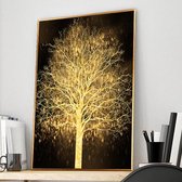 Canvas Experts doek (A) met Gouden boom leuk om te combineren! maat  57x77CM *ALLEEN DOEK MET WITTE RANDEN* Wanddecoratie | Poster | Wall art | canvas doek |