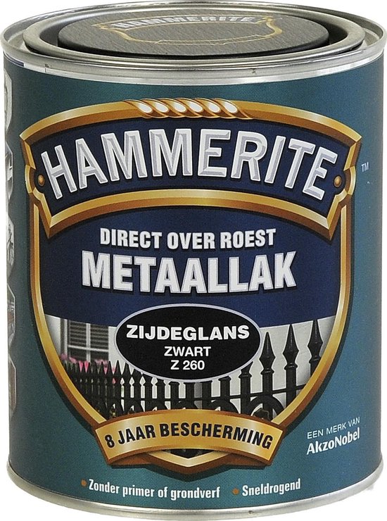Hammerite Zijdeglans Metaallak - Zwart - 750 ml