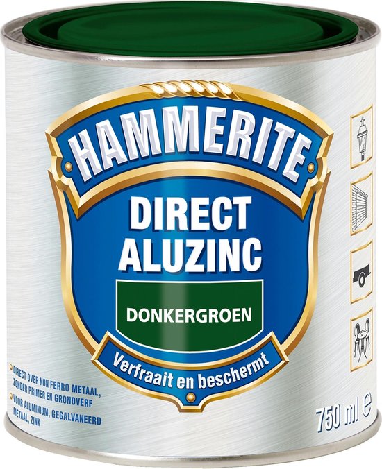 Tirannie Het spijt me Aanval Hammerite Direct Over Aluzinc Metaallak - Donker Groen - 750 ml | bol.com