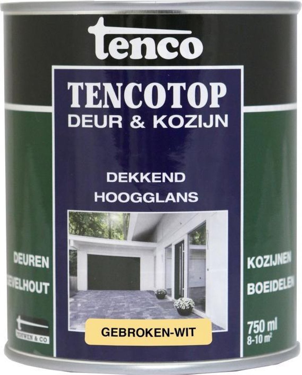 Tenco tencotop deur & kozijn dekkend hoogglans gebroken wit - 750 ml