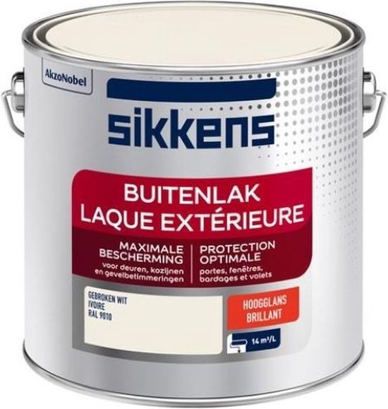 Sikkens Buitenlak Hoogglans RAL 9010 - 2,5 liter | bol.com