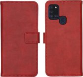 Samsung Galaxy A21s Hoesje met Pasjeshouder - iMoshion Luxe Booktype - Rood