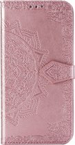 Mandala Booktype Samsung Galaxy Note 20 Ultra hoesje - Rosé Goud